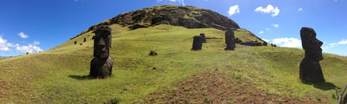 Preview: Panorama From Rano Raraku Moai Factory, Easter Island, Rapa Nui