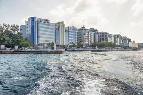 Preview: Male' Skyline Along Island Coast, Maldive.