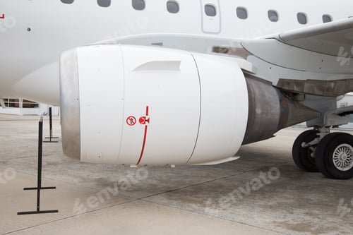 Preview: Engine Of An Jet Airplane In Ground