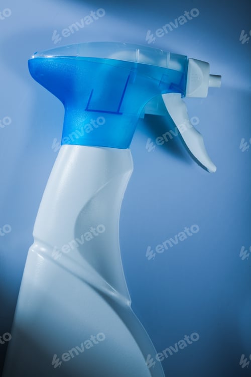 Preview: Plastic Sprayer On White Surface.