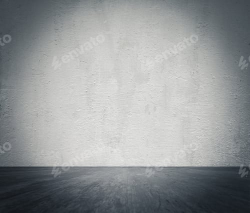Preview: Empty Room With Concrete Wall And Wooden Floor