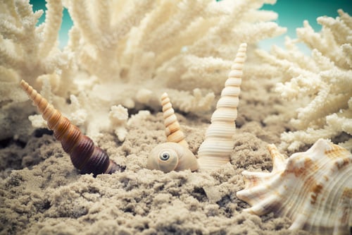 Preview: Shell And Coral On The Sand, The Sea Beach.
