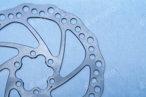 Preview: Stainless Pinion Gear On Flat Metallic Background Horizontal View Machinery Concept.