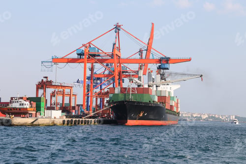 Preview: Container Ship Is Loading In A Port