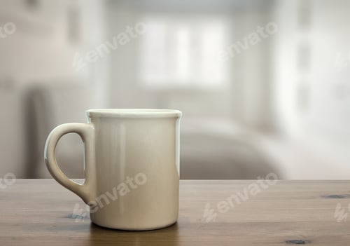 Preview: Mug On Wooden Table In The Bedroom