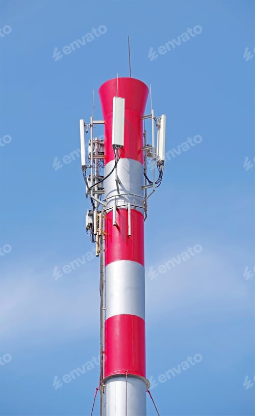 Preview: Power Plant Pipe With Cellular Aerials