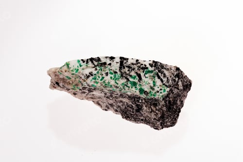 Preview: Emerald On The White Background