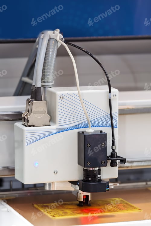 Preview: View On Production Line Of Microchips In Progress; Note Shallow Depth Of Field