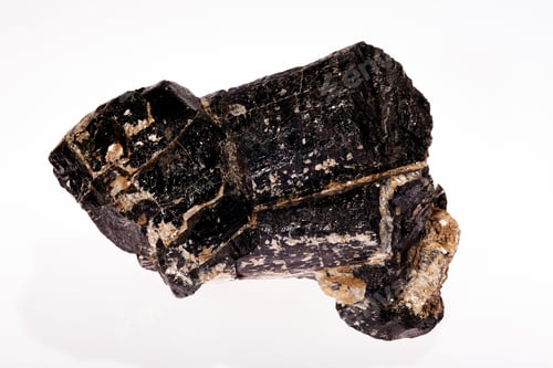 Preview: Tourmaline Most Complex Silicate Mineral On The White Background