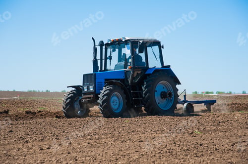 Preview: Tractor Plowing Fields - Preparing Land For Sowing
