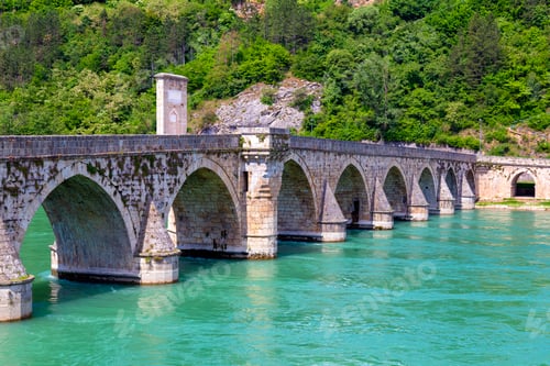 Preview: Ancient Bridge On The Drina River In Visegrad Work Mehmed Pasha Sokolovic, Constructed Between 1571