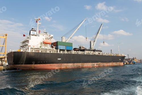 Preview: Cargo Ship Loading In A Trading Port