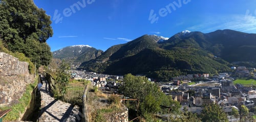 Preview: Panorama From A Path On The Mountains Around Andorra La Vella