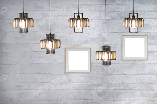 Preview: Stone Wall Interior Design And Modern Lamp