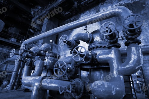 Preview: Different Size And Shaped Pipes At A Power Plant