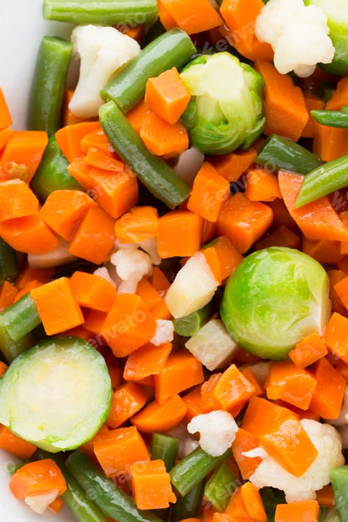 Preview: Fresh Vegetables Mix In A White Bowl.