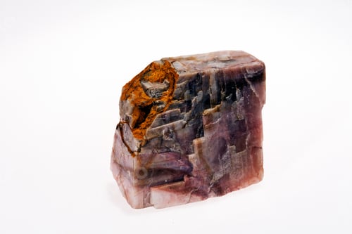 Preview: Calcite Mineral From The Group Of Carbonate On The White Background