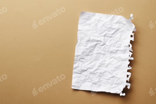 Preview: Crumpled Paper On A Colored Background.