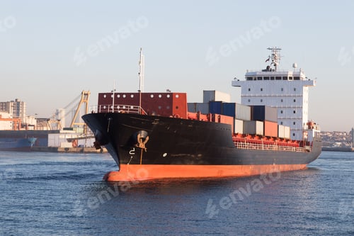Preview: A Container Ship Leaving From The Port