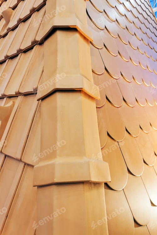Preview: Detail Of Roof Tiles On Exhibition Stand At Construction Fair