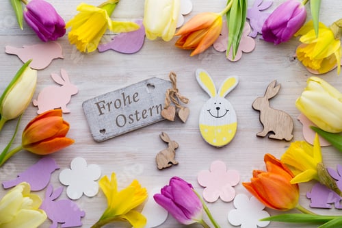 Preview: Easter And Spring Accessories. Greeting Card.