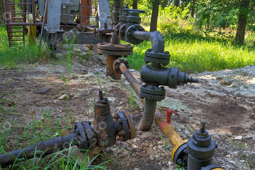 Preview: Oil Pipes And Valves Near The Oil Rig