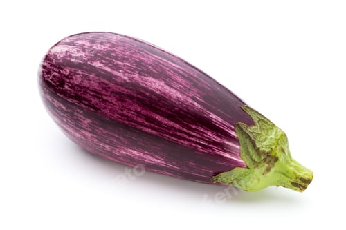Preview: Fresh Aubergine On A White Background.