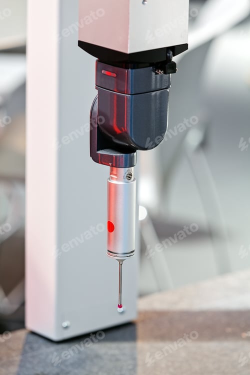 Preview: Detail Of Laser Cutting Machine Head, Advanced Technology; Note Shallow Depth Of Field