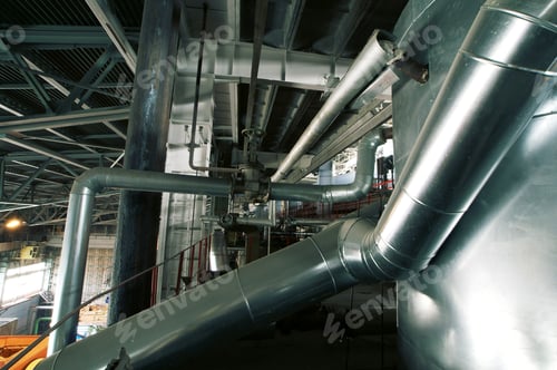 Preview: Equipment, Cables And Piping As Found Inside Of A Industrial Power Plant
