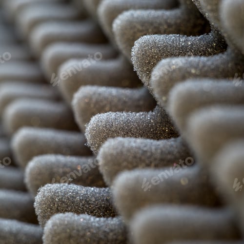 Preview: Dark Artificial Foam, Acoustic Foam Insulation Texture On Background.
