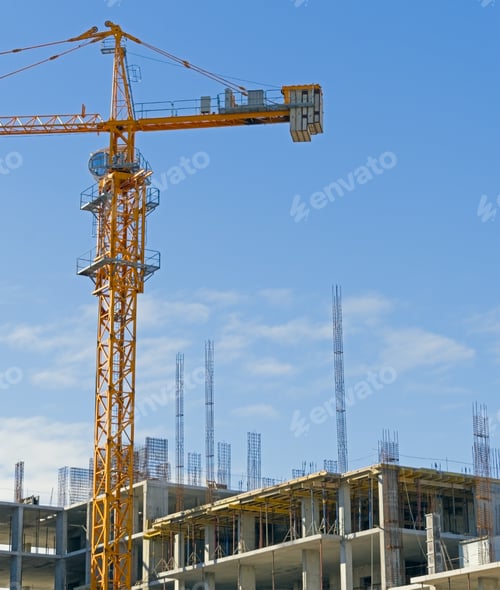 Preview: Lifting Faucet On A Background Blue Sky