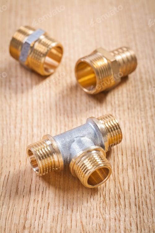 Preview: Plumbers Fixtures On Woodenboard