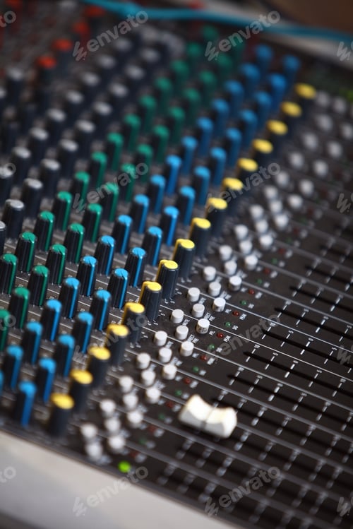 Preview: Colorful Sound Mixer in Recording Studio