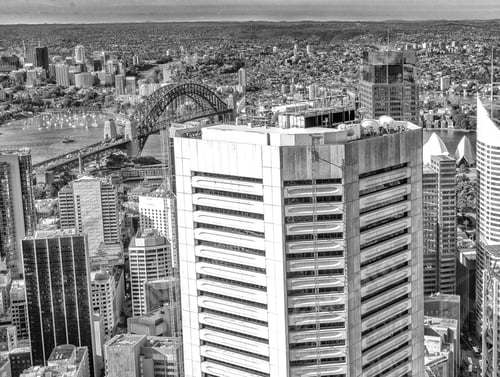 Preview: Skyline Of Sydney In Black And White, Australia.