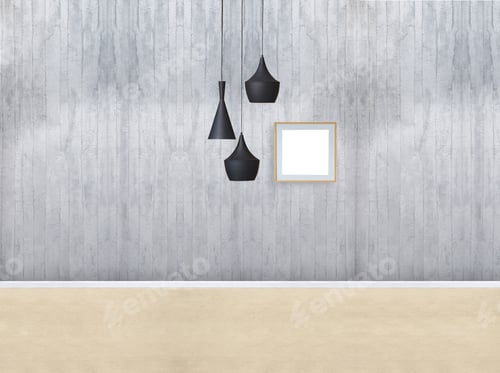Preview: Modern Interior Design with Decorative Lighting and Wall