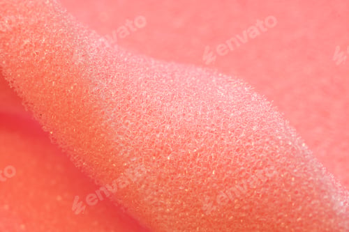 Preview: White And Pink Artificial Foam, Foam Texture On A Light Background.