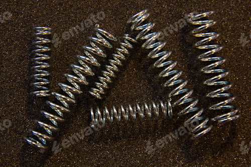 Preview: Spring Steel On Dark Background.