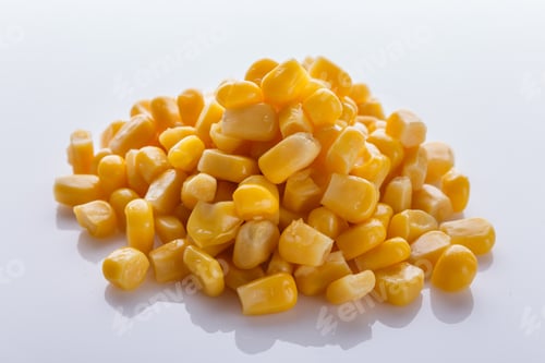 Preview: Canned Corn On A White Acrylic Background