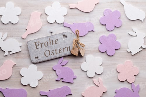 Preview: Easter And Spring Accessories. Greeting Card.