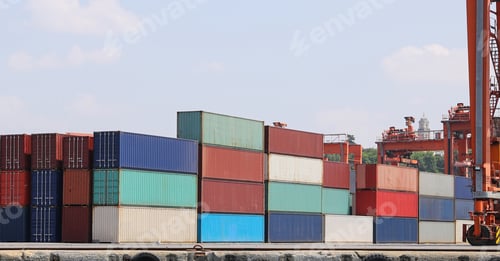 Preview: Containers Waiting To Transfer In A Port