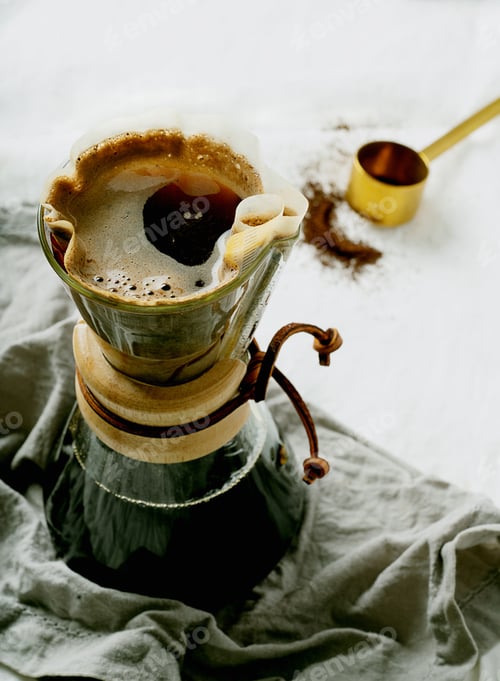 Preview: Preparing Pour Over, Filtered Coffee With Dripper. Making Coffee At Home
