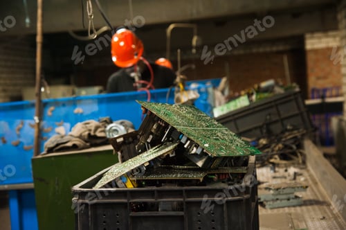 Preview: Industrial Line For Recycling Of Old Household Appliances, Electronics And Cables. Disassembly