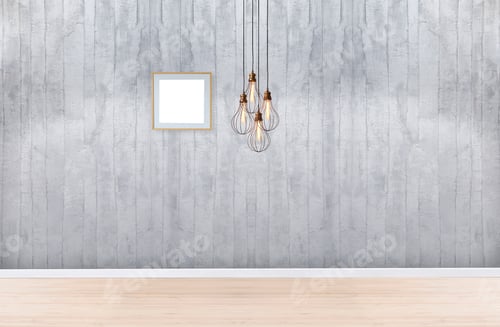 Preview: Interior Wall With Light Fixture and Empty Frame