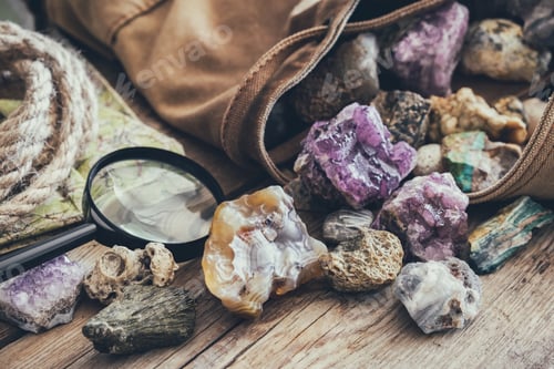Preview: Mineral Stones Collection: Turquoise, Morion, Smoky Quartz, Rhinestone, Chalcedony, Agate