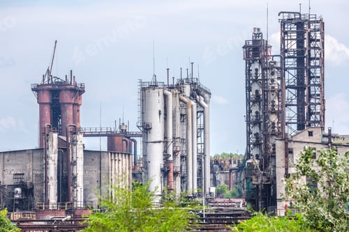 Preview: The Largest Air Pollutant In City Dnipro Ukraine Is Coke-Chemical Plant. Flue Gas Stacks Emit