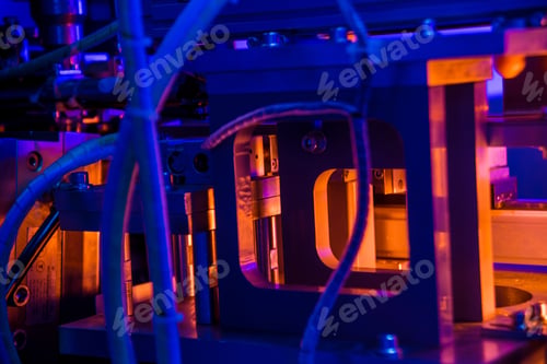 Preview: The Plastic Bottle Blowing Machine. Pet Preforms For Blowing Of Plastic Bottles. Heating Process