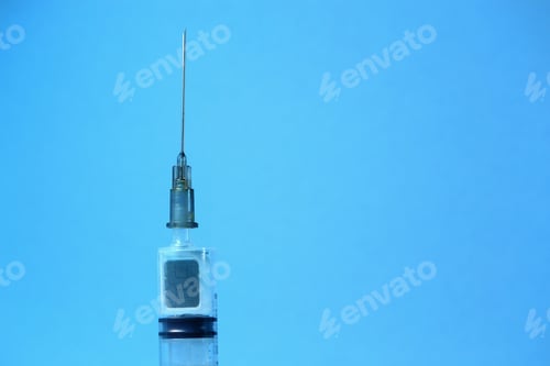 Preview: Syringe With A Chip. The Concept Of The Theory Of Conspiracy And Implantation Of Vaccinated Chips