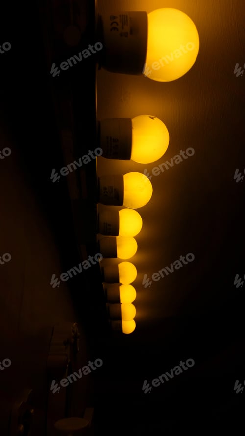 Preview: Light Bulbs In A Dark Room