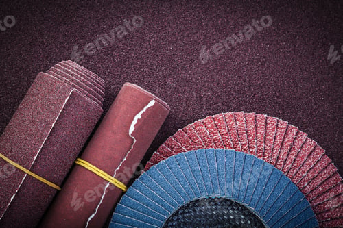 Preview: Emery Paper Flap Grinding Wheels On Polishing Sheet.
