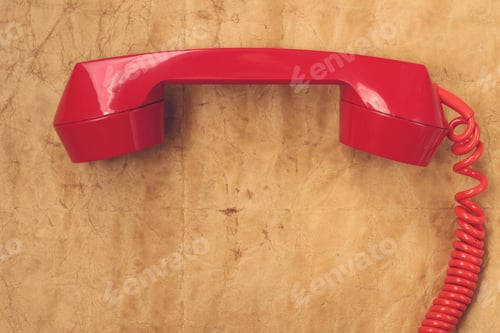 Preview: Old Vintage Red Handset, Background